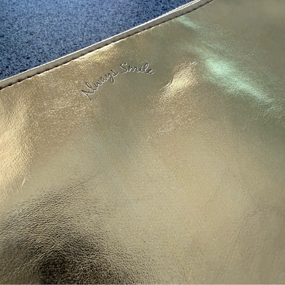 Yellow x Gold Smiley Face Pouch - Picture 5 of 5